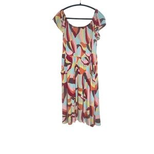 Torrid Super Soft Knit Abstract Print Midi Dress - Size L NWT